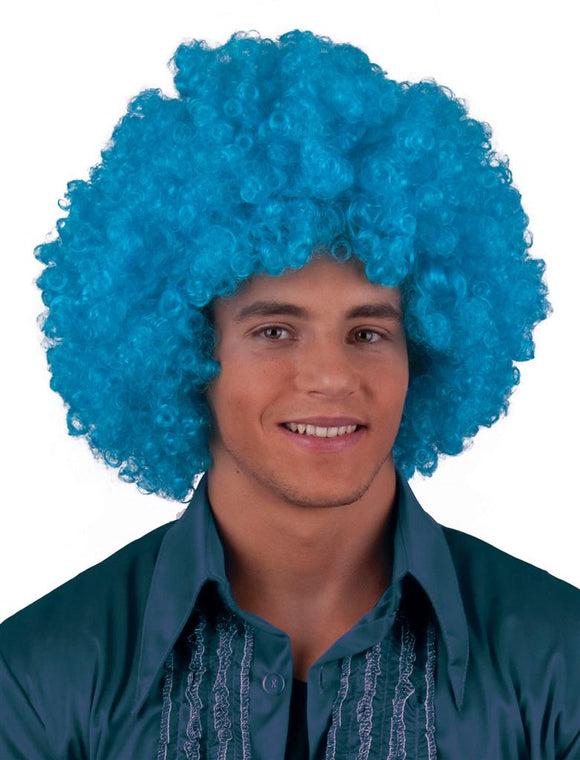 Turquoise Disco Afro Parykkur