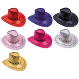 Cowboy hattur, til vaksin, við glitrandi flykrum