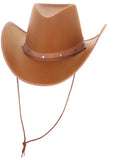 Ljósabrúnur Cowboyhattur