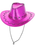 Metallic Pink Cowboy Hattur