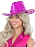 Metallic Pink Cowboy Hattur