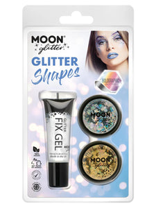 Moon Glitter "Holographic Glitter Shapes, Clamshell"