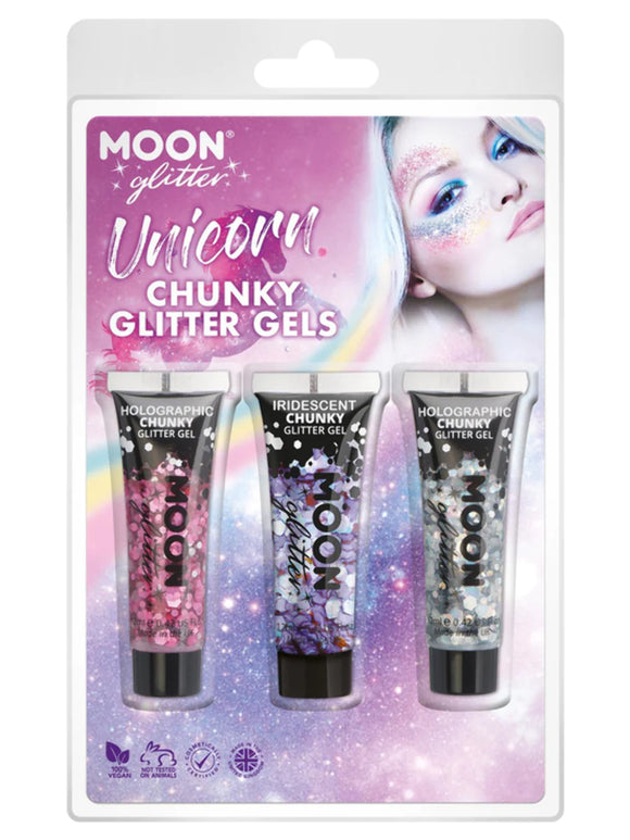 Moon Glitter Themed Clamshells, einhyrningur, 