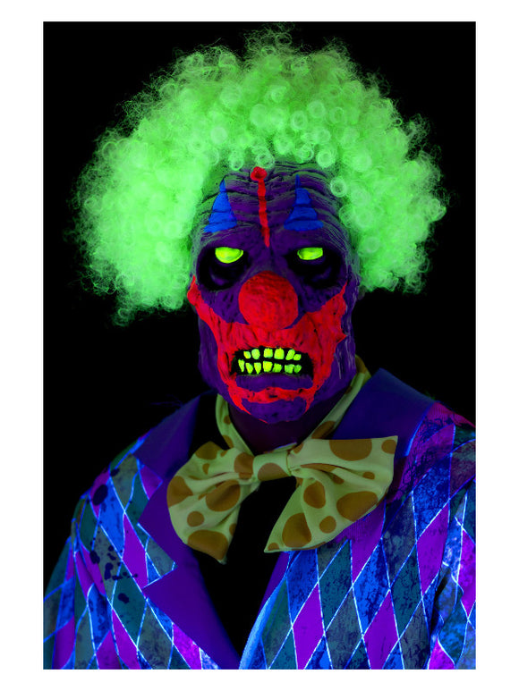 UV Black Light Klovna Maska