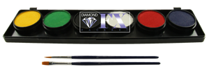 Litafjøl 6 litir kjarnulitir, Essential (6x10g), Diamond FX