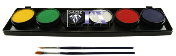 Litafjøl 6 litir kjarnulitir, Essential (6x10g), Diamond FX