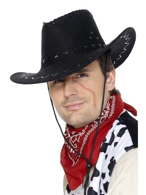 Cowboy Ruskinn Hattur, Svartur